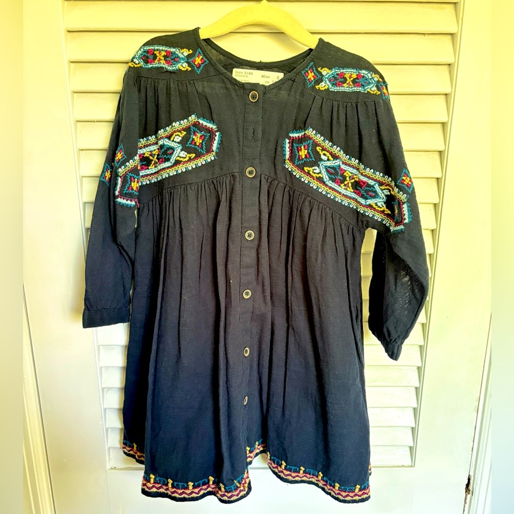 Zara Kid’s Embroidered Cotton Dress